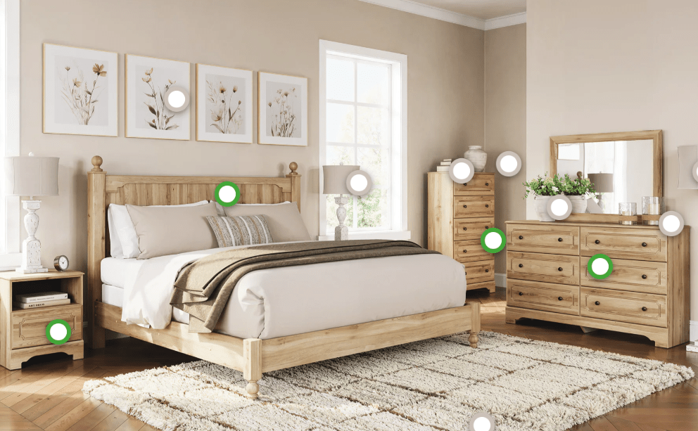 AshleyAshley PCB1075 Aleaport - Panel Bed - Warm Brown