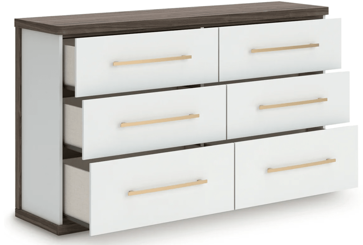 AshleyAshley PCB1108 Kendanport - Upholstered Bed - White / Brown