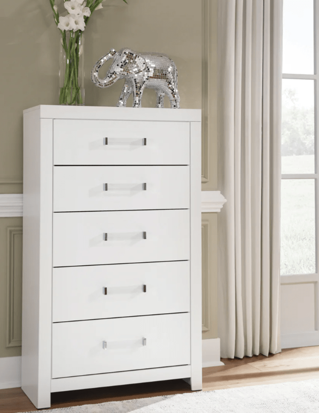 AshleyAshley PCB1119 Maeling - King Upholstered Panel Bed - White