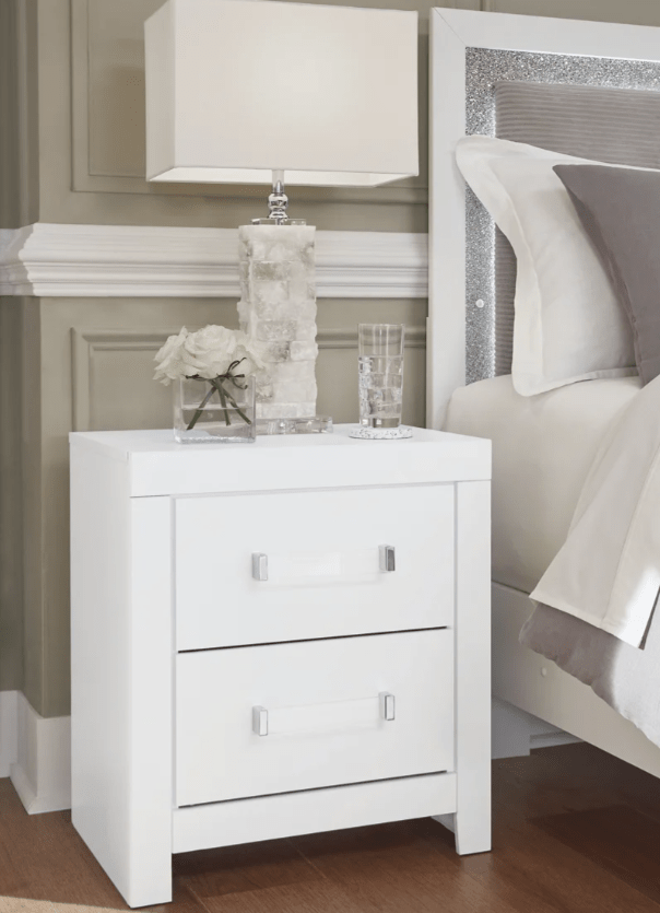 AshleyAshley PCB1119 Maeling - King Upholstered Panel Bed - White