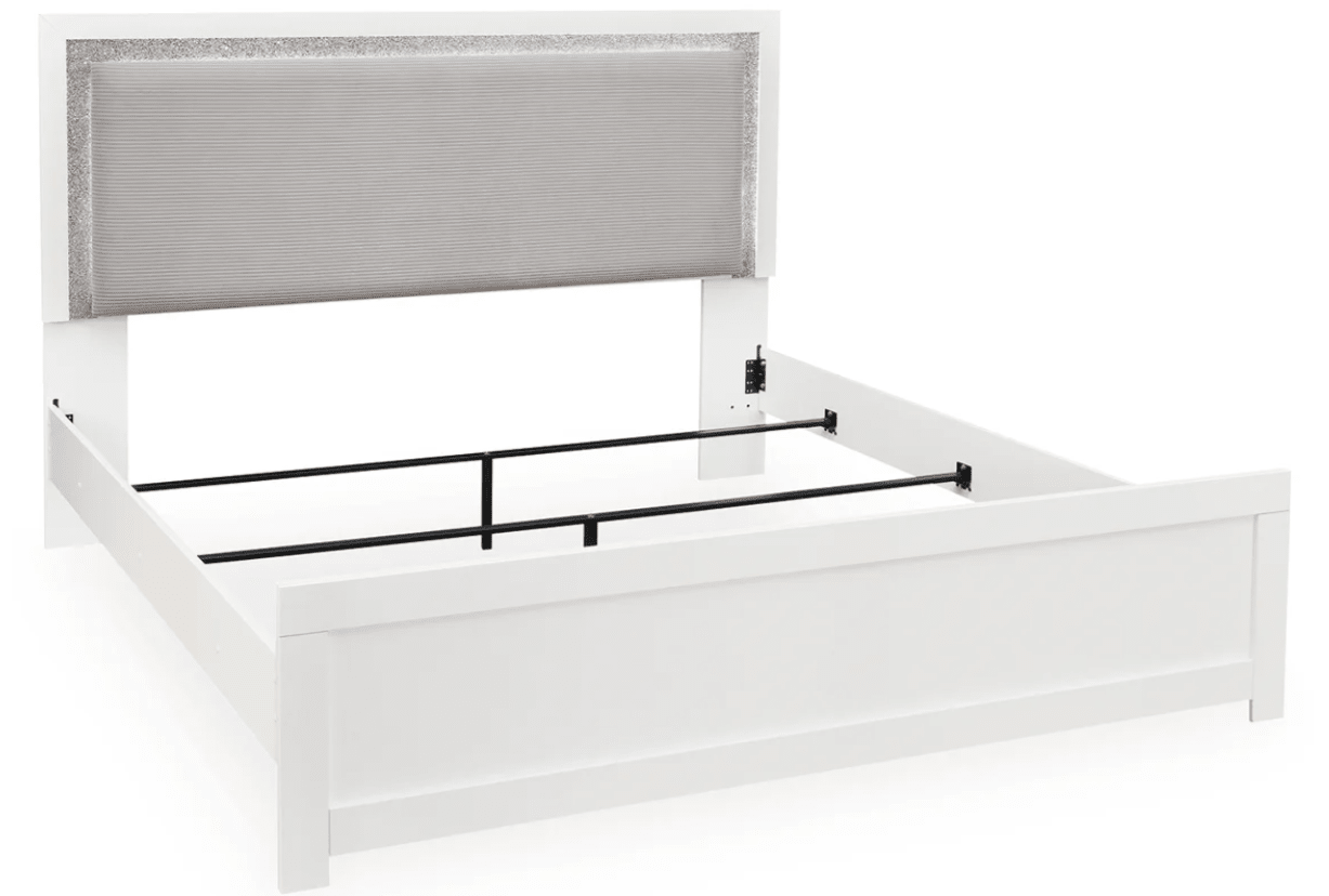 AshleyAshley PCB1119 Maeling - King Upholstered Panel Bed - White