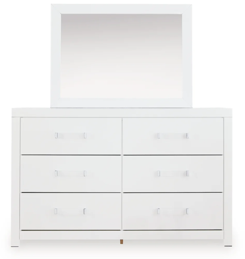 AshleyAshley PCB1119 Maeling - King Upholstered Panel Bed - White