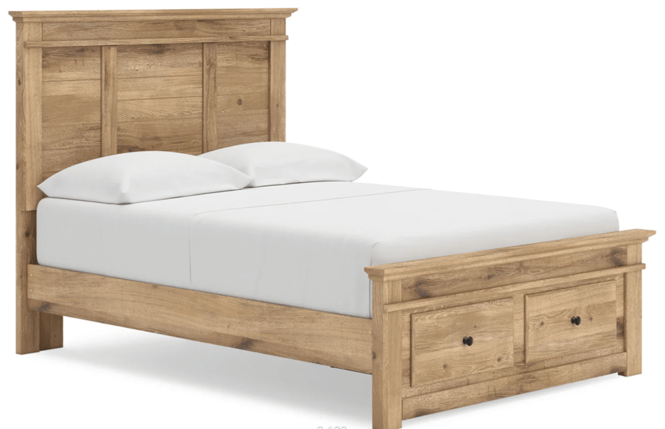 AshleyAshley PCB1170 Makidern - Panel Storage Bed With Storage Footboard - Tan