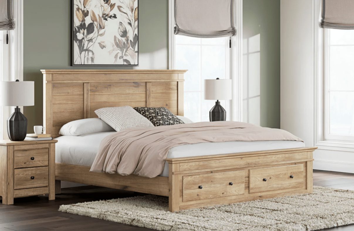 AshleyAshley PCB1170 Makidern - Panel Storage Bed With Storage Footboard - Tan