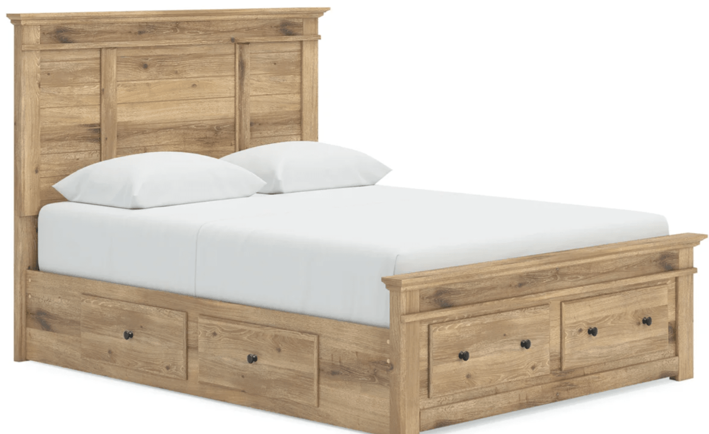 AshleyAshley PCB1170 Makidern - Panel Storage Bed With Under Bed Storage Unit And Storage Footboard - Tan