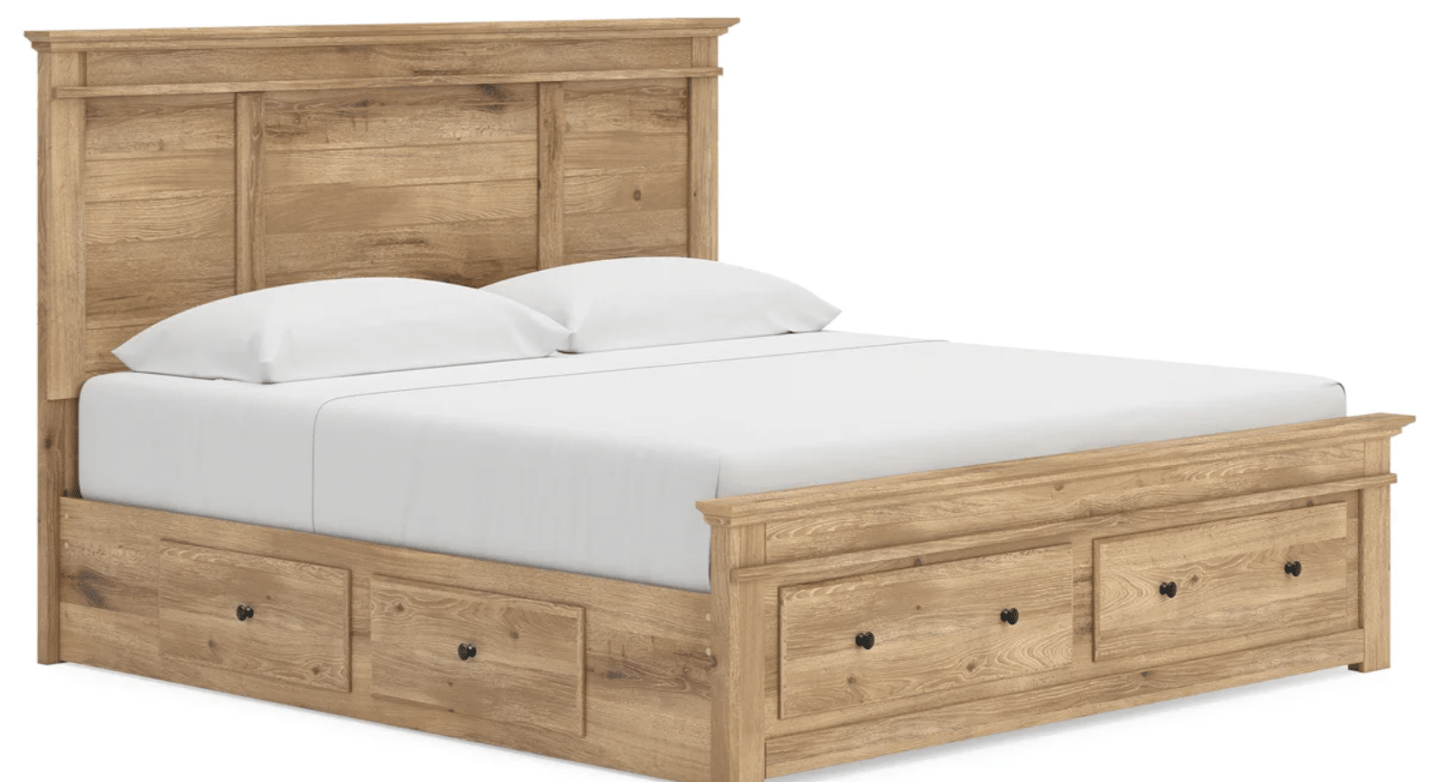 AshleyAshley PCB1170 Makidern - Panel Storage Bed With Under Bed Storage Unit And Storage Footboard - Tan