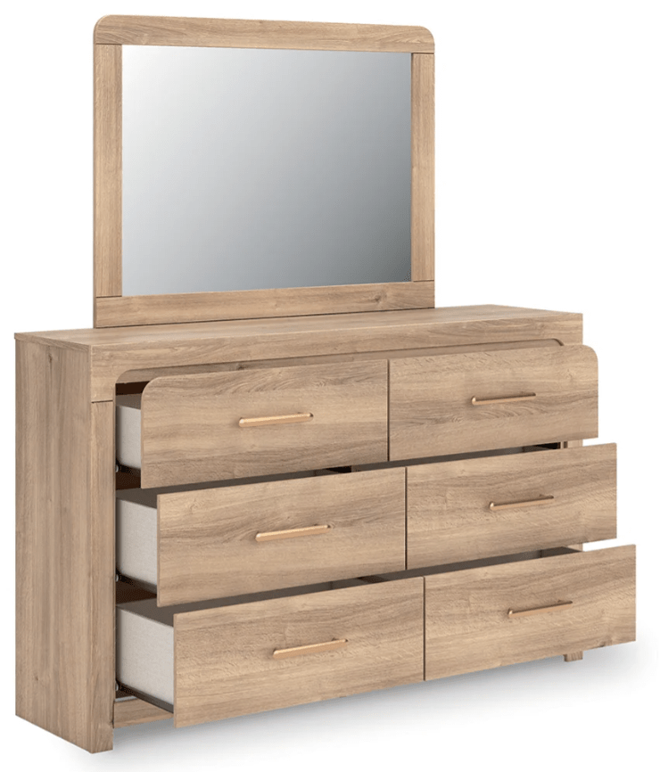 AshleyAshley PCB1360 Kinlanni - Upholstered Panel Bedroom - Tan