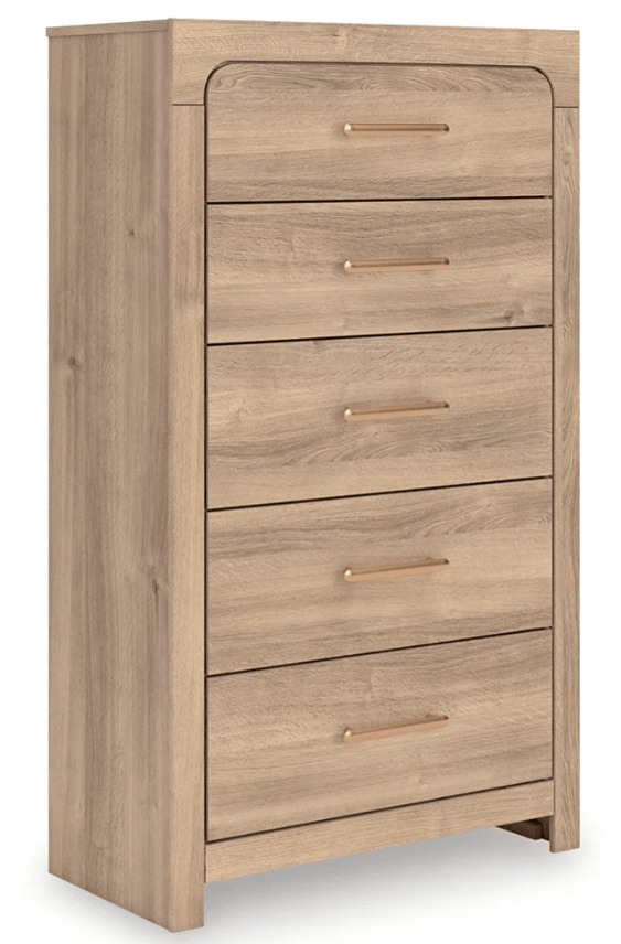 AshleyAshley PCB1360 Kinlanni - Upholstered Panel Bedroom - Tan