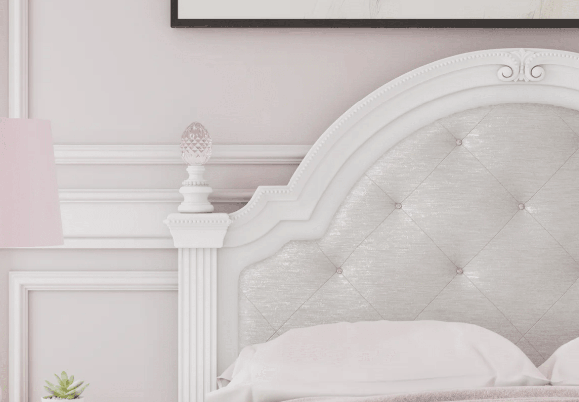 AshleyAshley PCB1819 Kozlani - Upholstered Panel Storage Bed - White