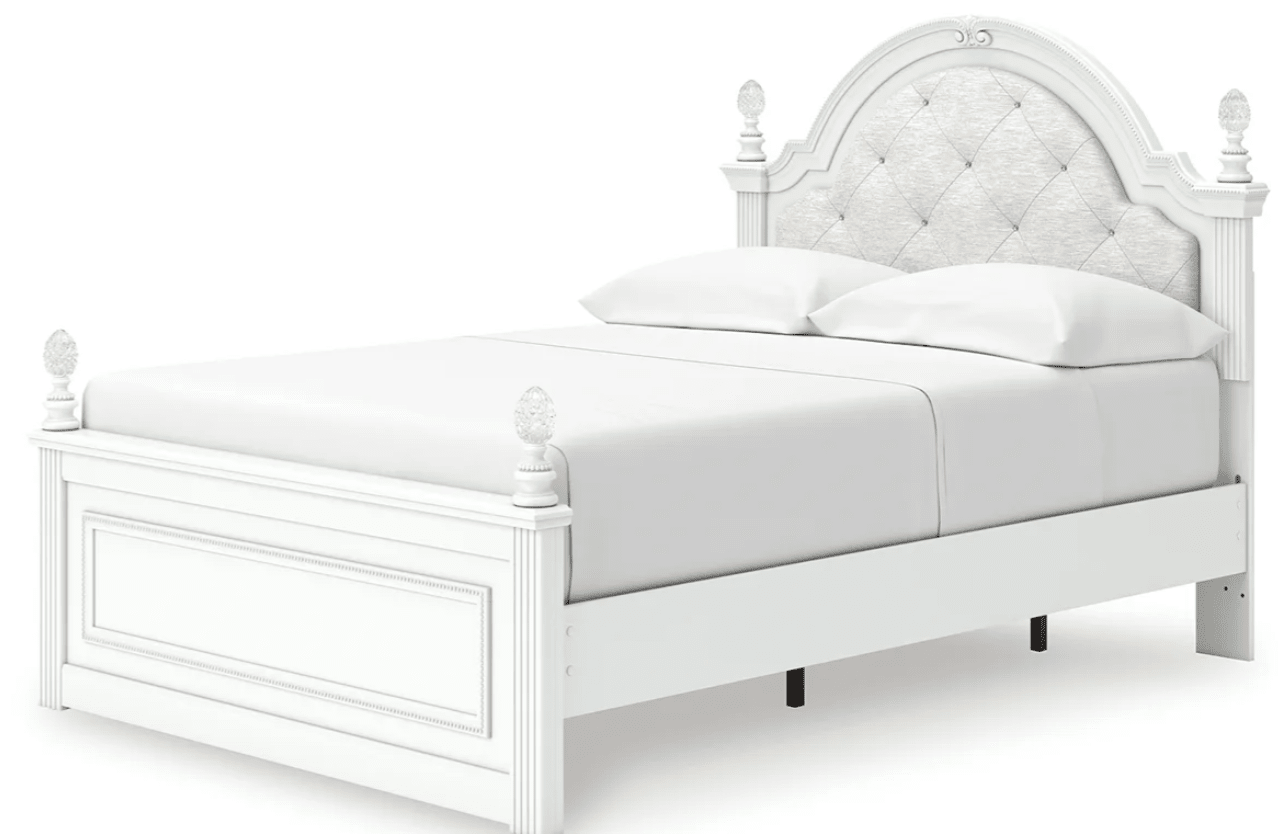 AshleyAshley PCB1819 Kozlani - Upholstered Panel Storage Bed - White