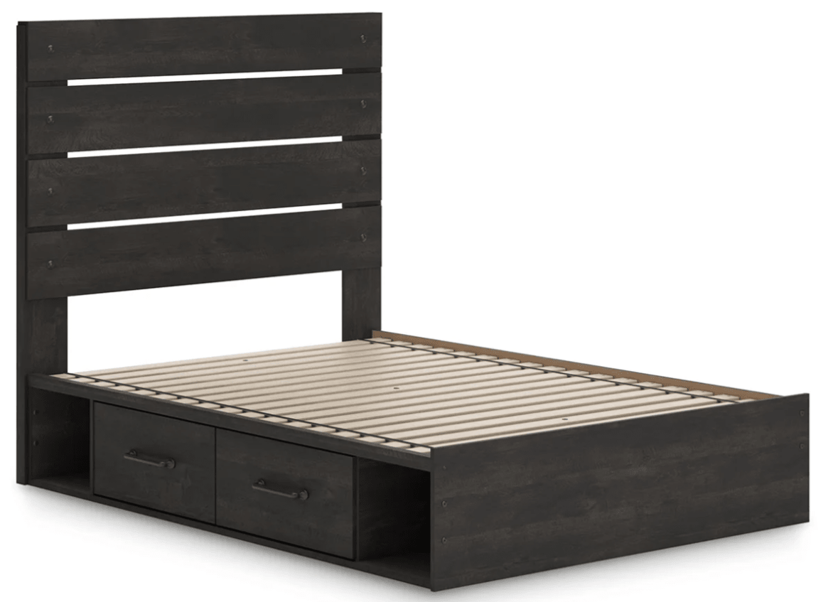 AshleyAshley PCB2108 Hollivern - Panel Storage Bed - Dark Gray