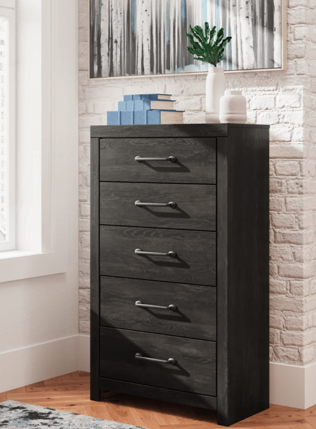 AshleyAshley PCB2108 Hollivern - Panel Storage Bed - Dark Gray