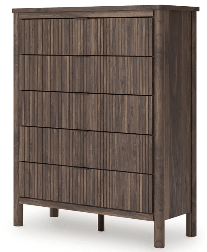 AshleyAshley PCB2614 Pamytta - Five Drawer Wide Chest - Brown