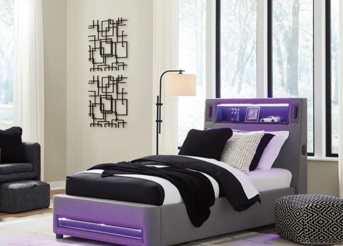 AshleyAshley PCB2721 Verishaw - Twin Upholstered Bed - Gray