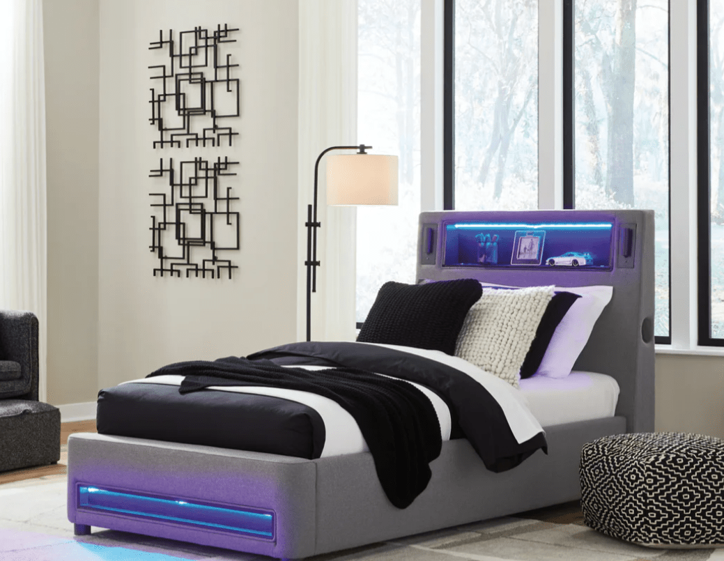 AshleyAshley PCB2721 Verishaw - Twin Upholstered Bed - Gray
