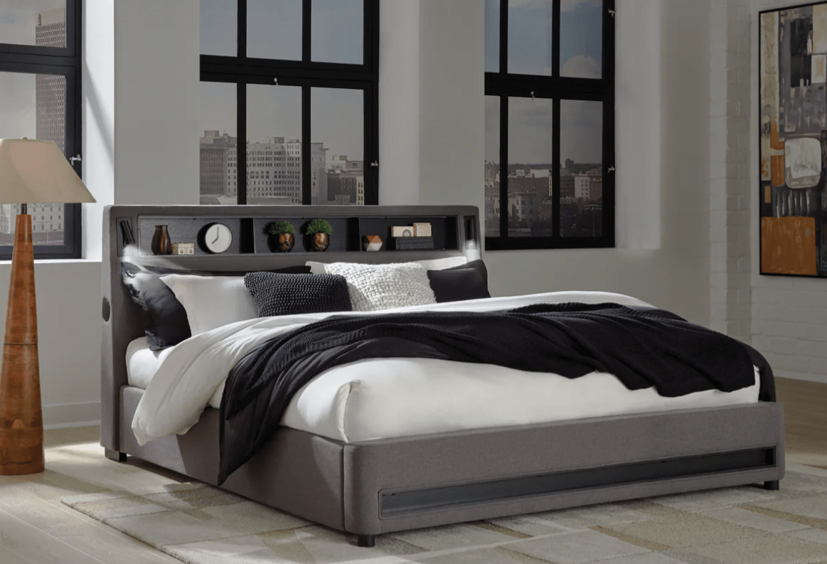 AshleyAshley PCB2721 Verishaw - Twin Upholstered Bed - Gray