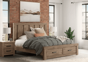 AshleyAshley PCB2844 Oliandon - Panel Storage Bed - Light Brown