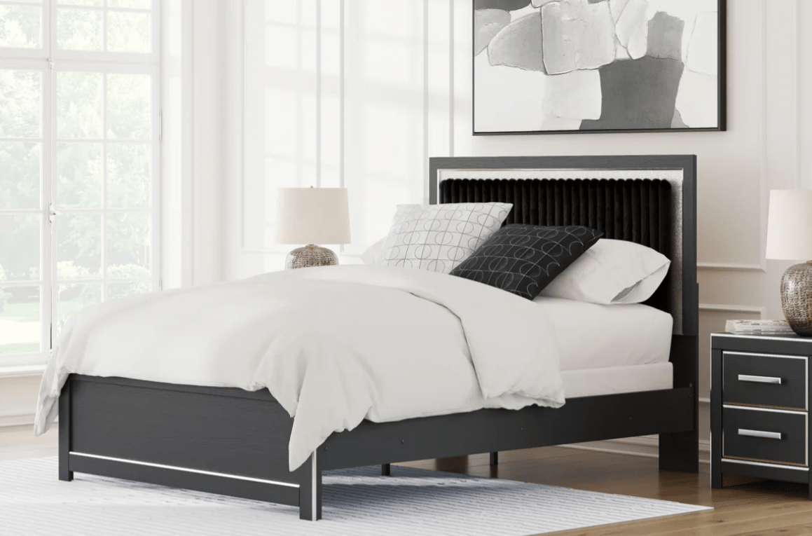 AshleyAshley PCB3380 Zuraleus - Upholstered Panel Bed - Black