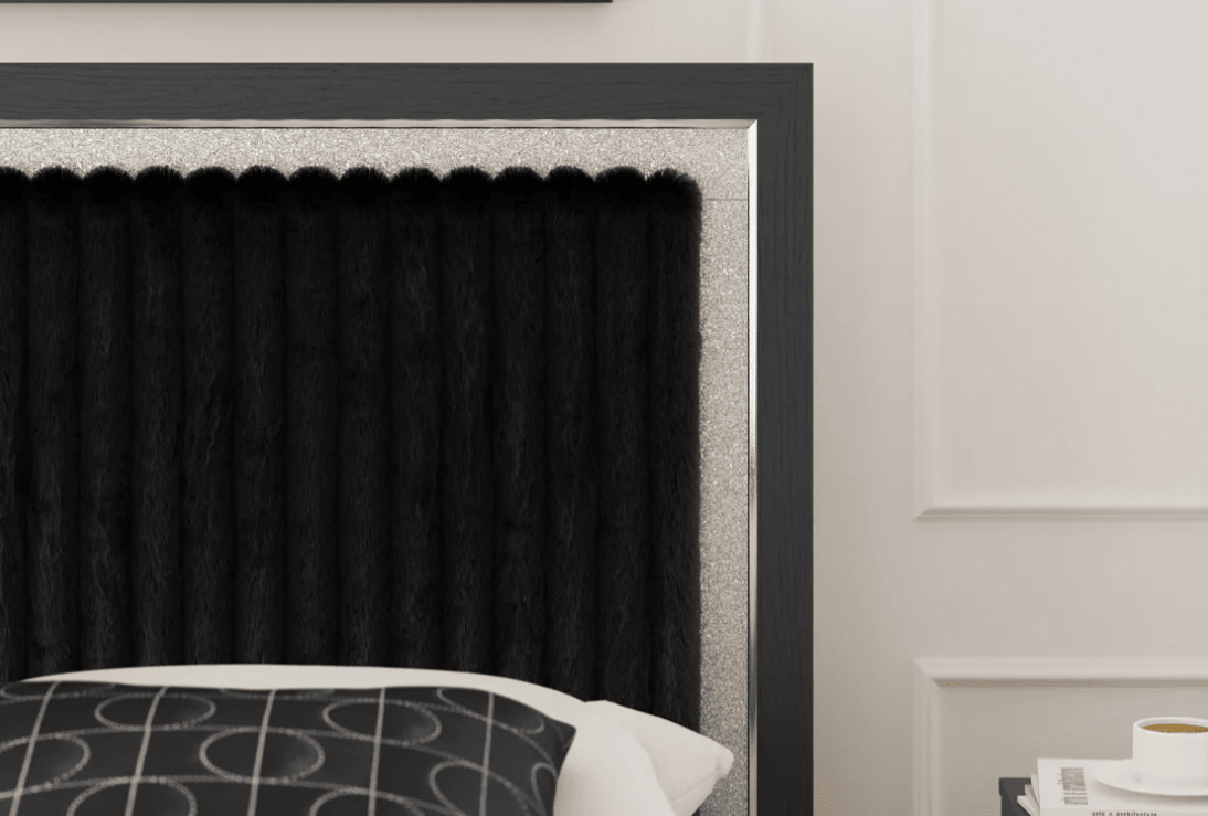 AshleyAshley PCB3380 Zuraleus - Upholstered Panel Bed - Black