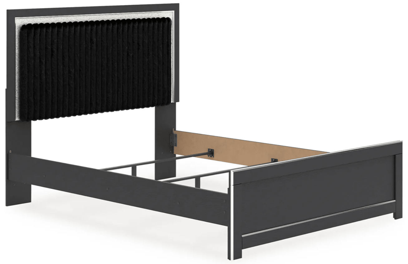 AshleyAshley PCB3380 Zuraleus - Upholstered Panel Bed - Black