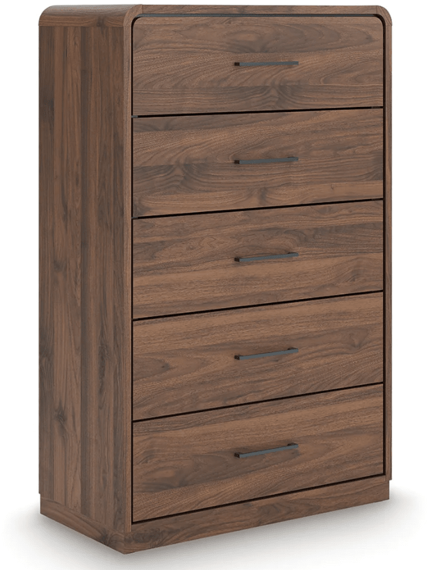 AshleyAshley PCB386 Panel Bed - Walnut Brown