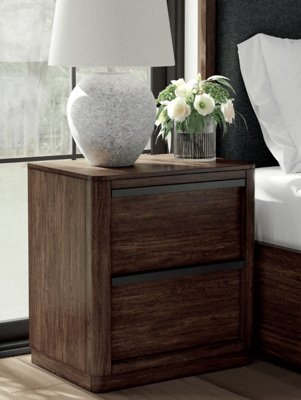 AshleyAshley PCB857 Dilenno - Upholstered Panel Bedroom - Dark Brown