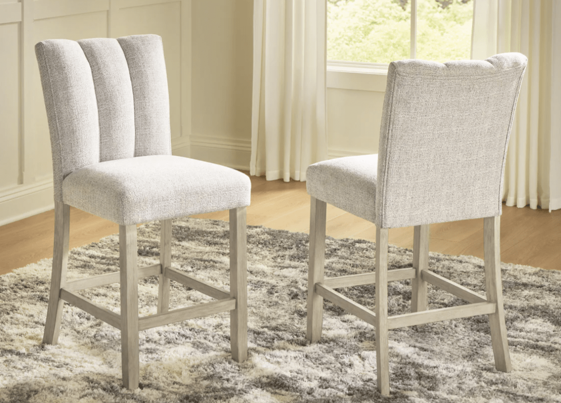 AshleyAshley PCD575 - 124 Larawyn - Upholstered Barstool (Set of 2) - Bisque