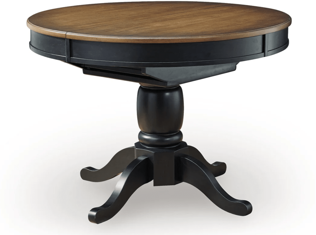AshleyAshley PCD619 Clorazi - Oval Dining Room Butterfly Extension Table - Black / Brown