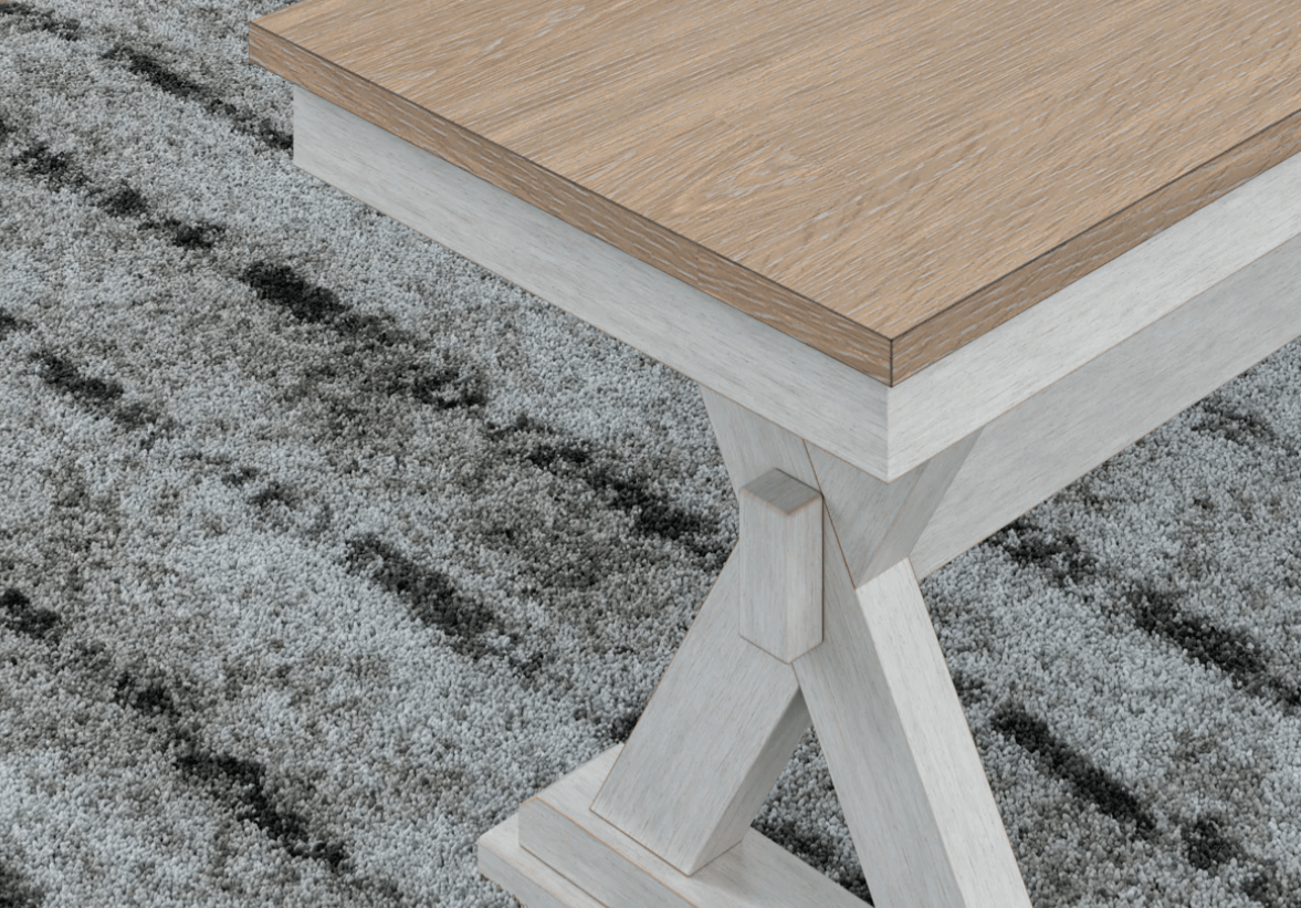 AshleyAshley PCD627 - 00 Purlaney - Large Dining Room Bench - Antique White / Natural