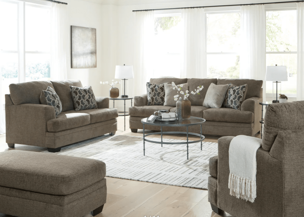 AshleyAshley Stonemeade - Sofa, Loveseat, Chair And A Half, Ottoman - Nutmeg - 59505