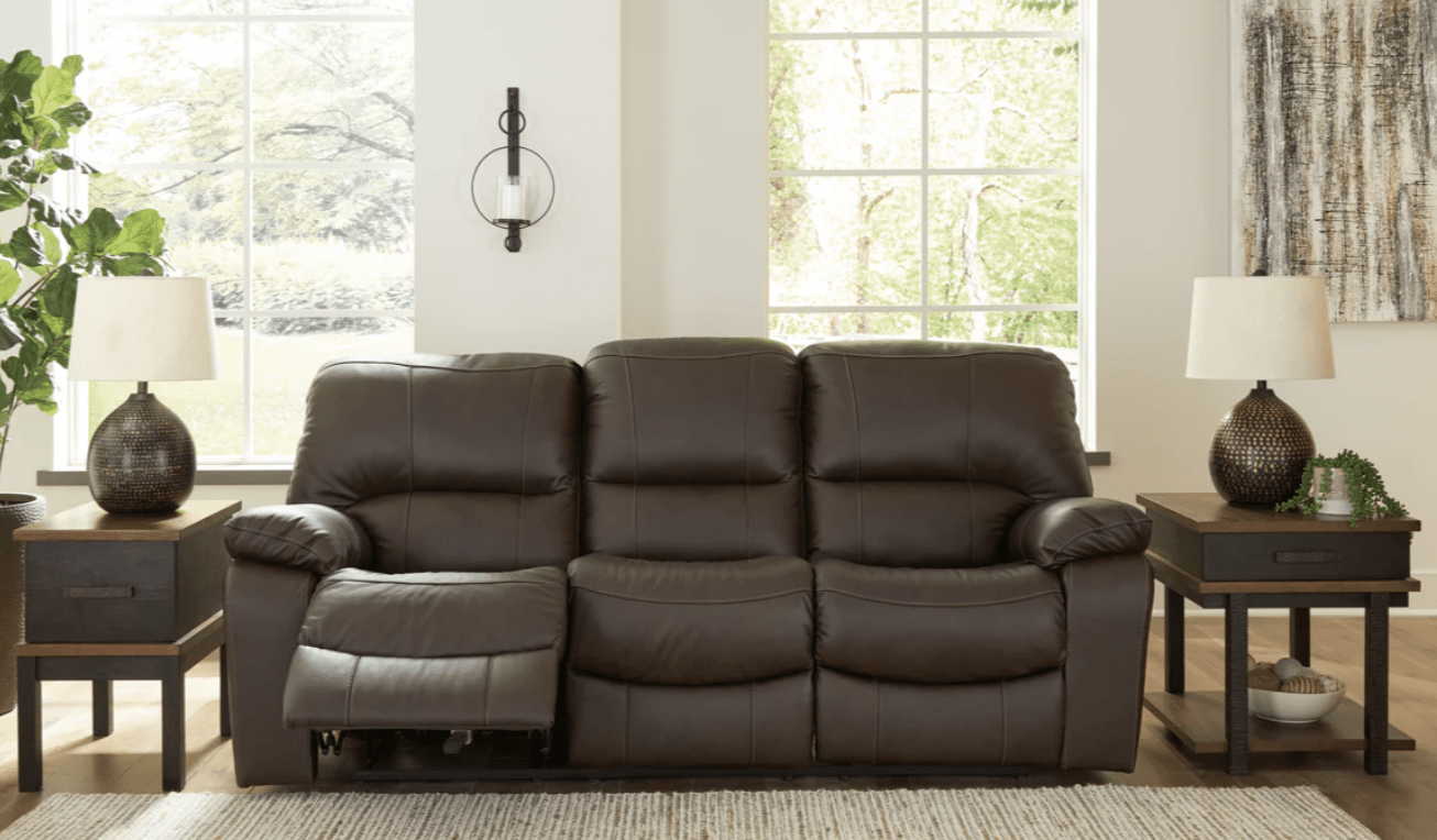 AshleyAshley U43808 Leesworth - Power Reclining Sofa, Loveseat, Rocker Recliner - Dark Brown