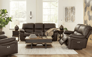 AshleyAshley U43808 Leesworth - Power Reclining Sofa, Loveseat, Rocker Recliner - Dark Brown