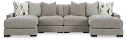 AshleyAslan Court 4 - Piece Sofa Pit Sectional