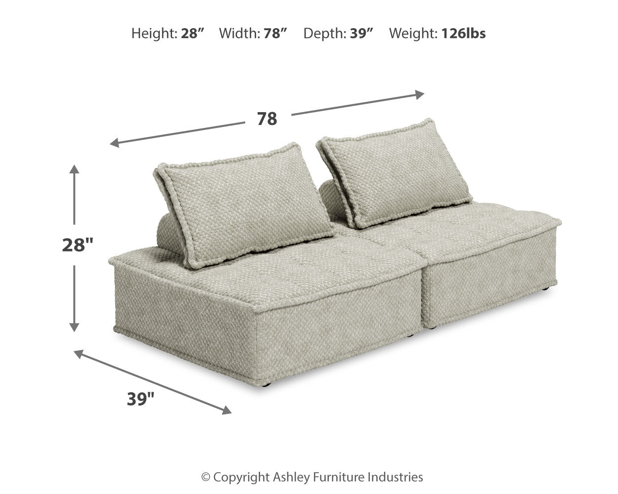 AshleyBales 2 - Piece Modular Seating