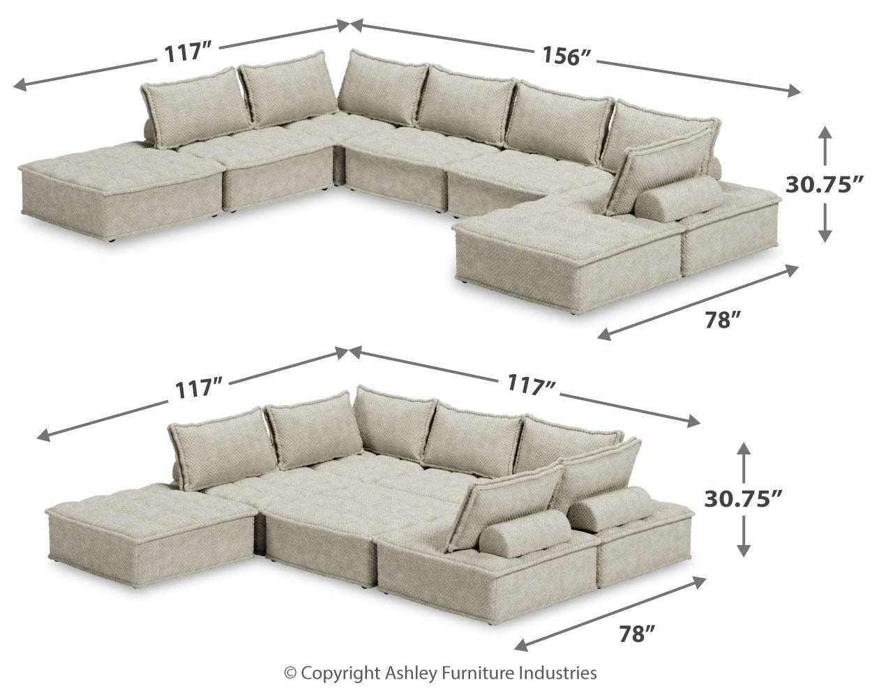 AshleyBales 7 - Piece Modular Seating