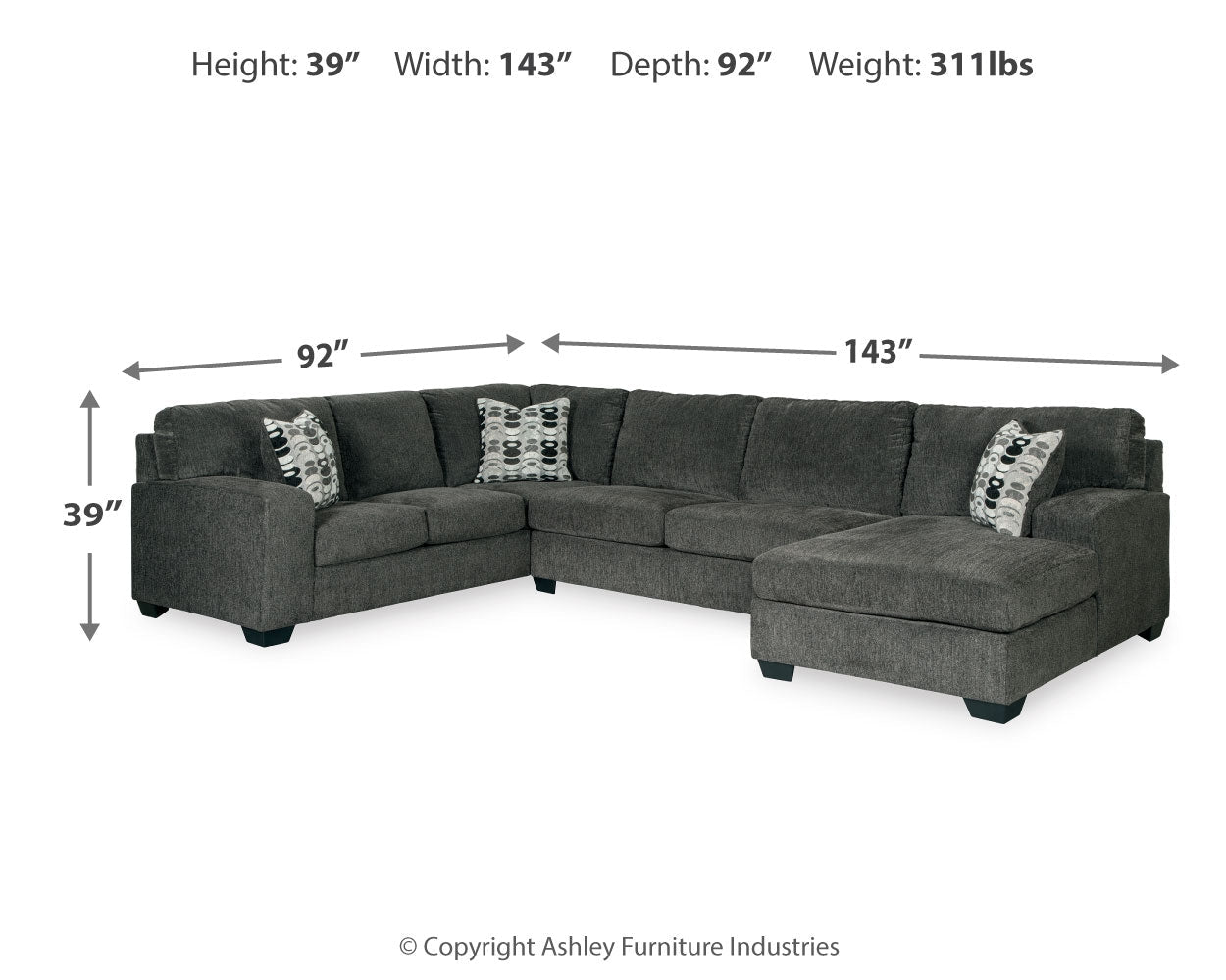 AshleyBallinasloe 3 - Piece Sectional with Chaise