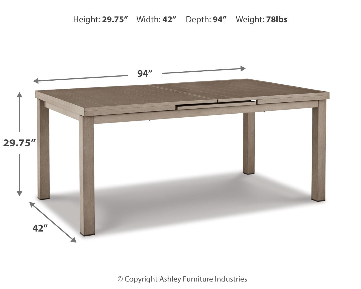 AshleyBeach Front Outdoor Dining Table