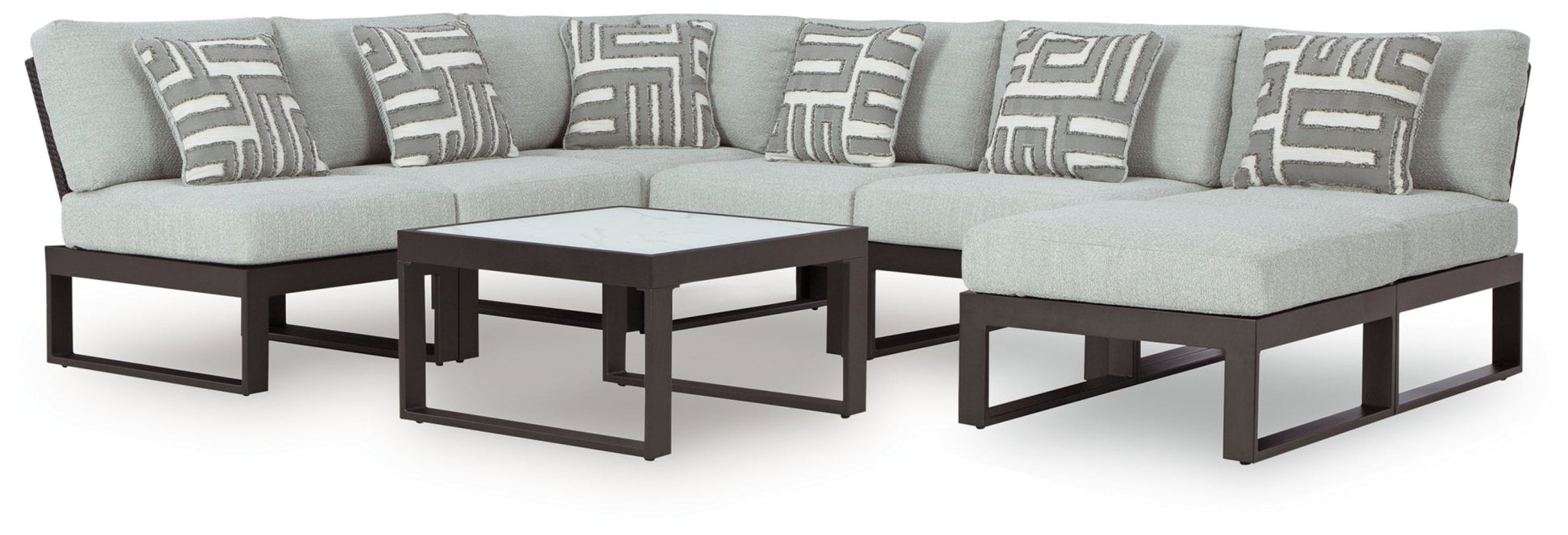 AshleyBeachloft 8 - Piece Sectional with Ottoman and Coffee Table