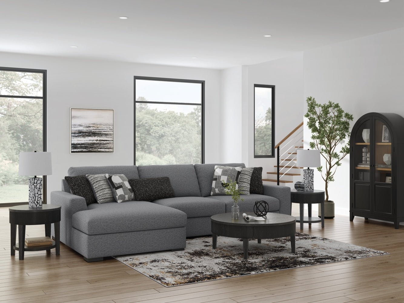 AshleyBealton 3 - Piece Sectional with Chaise