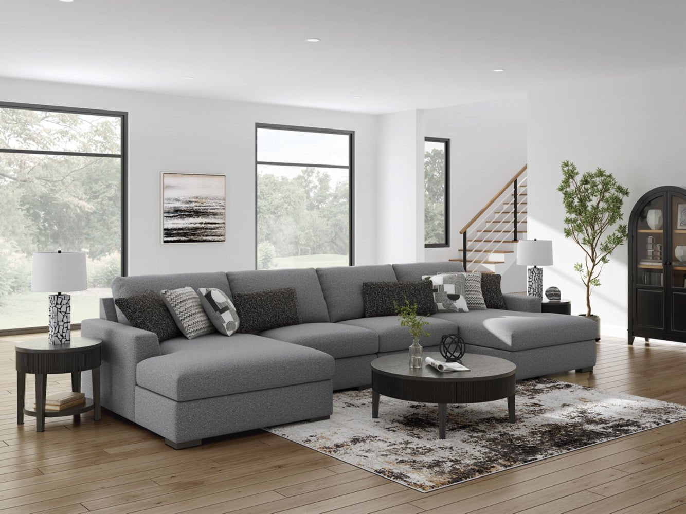 AshleyBealton 4 - Piece Sectional with Double Chaise