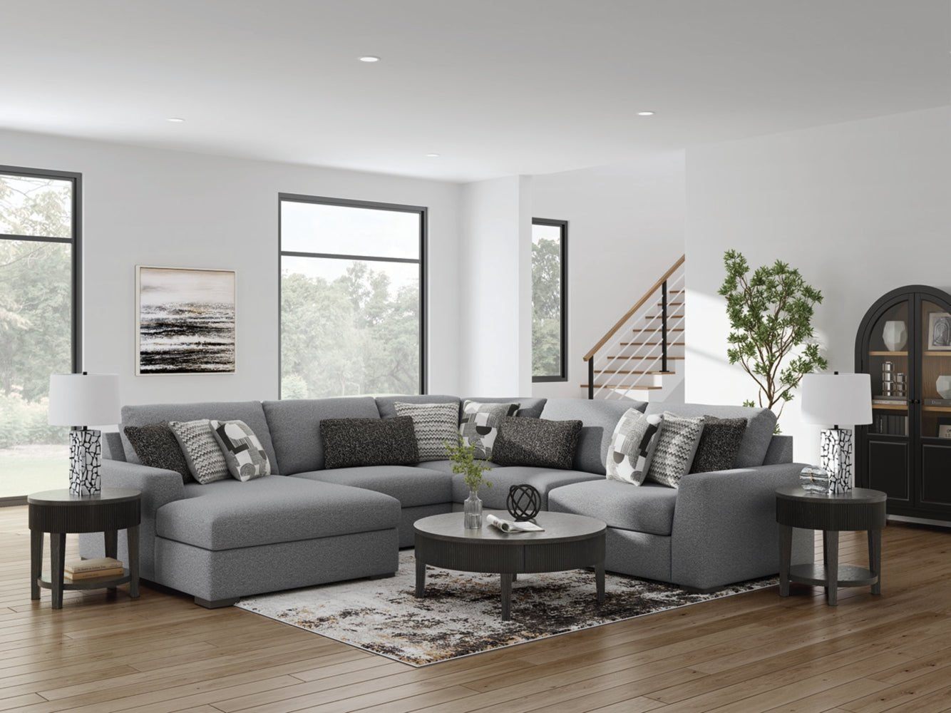 AshleyBealton 5 - Piece Sectional with Chaise