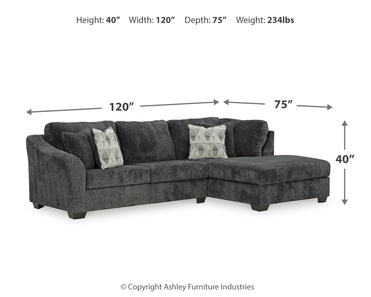 AshleyBiddeford 2 - Piece Sectional with Chaise