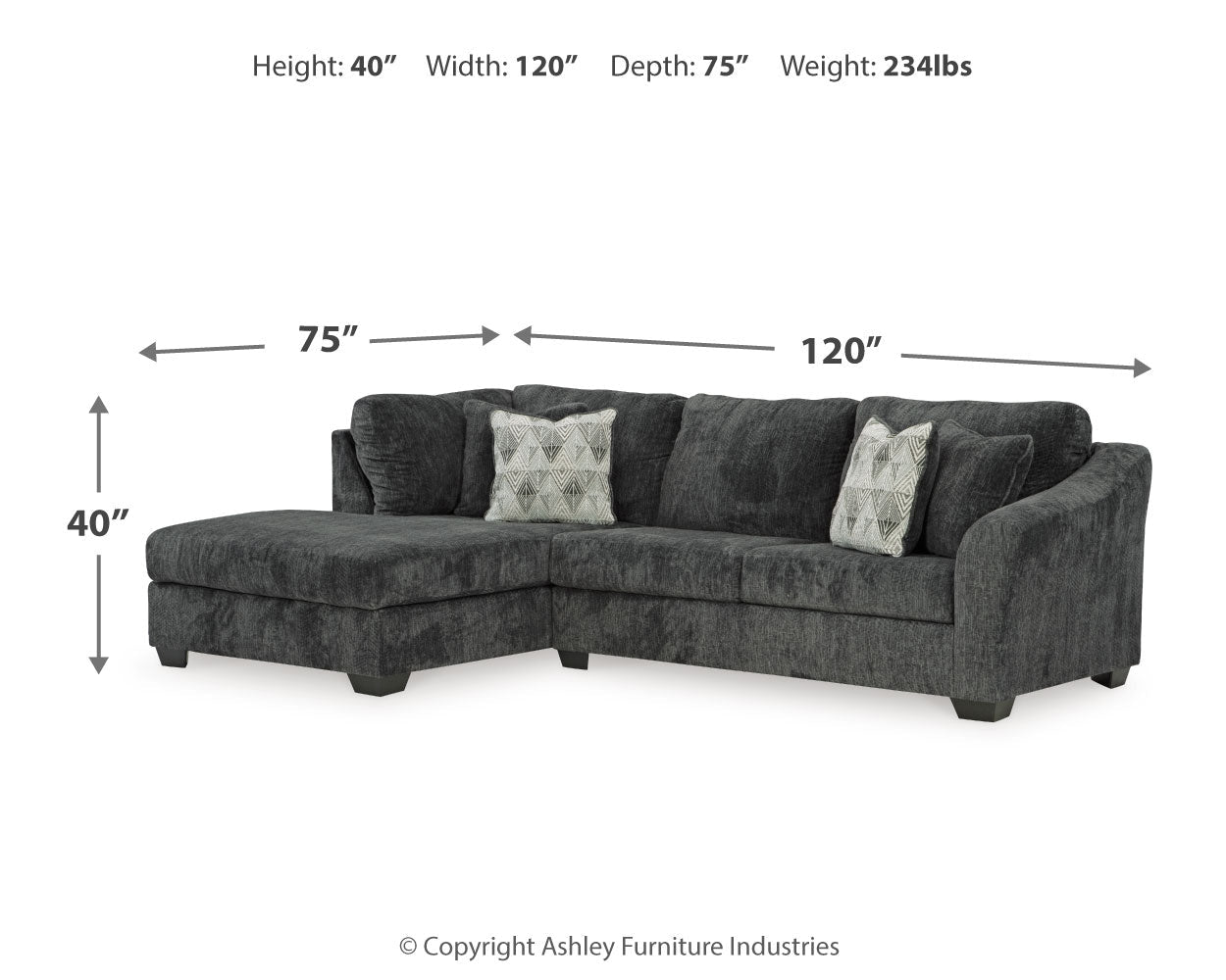 AshleyBiddeford 2 - Piece Sectional with Chaise