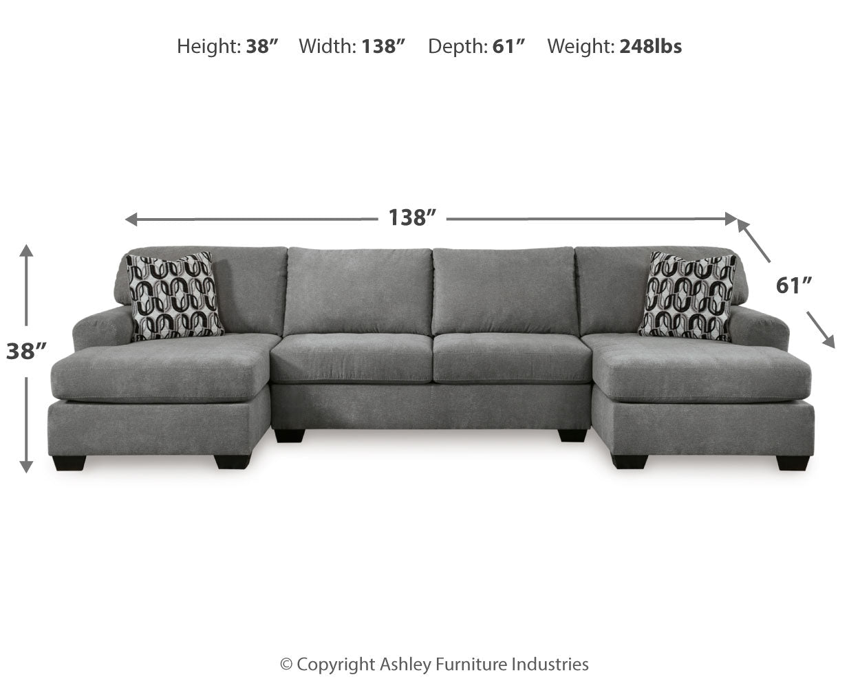 AshleyBirkdale Court 3 - Piece Sectional
