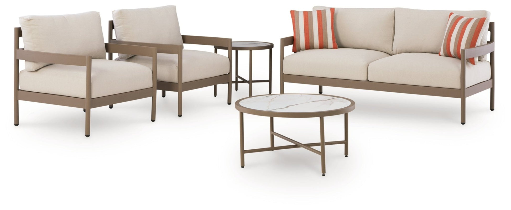 AshleyBluff Trail Outdoor Love/Chairs/Tables Set (Set of 5)