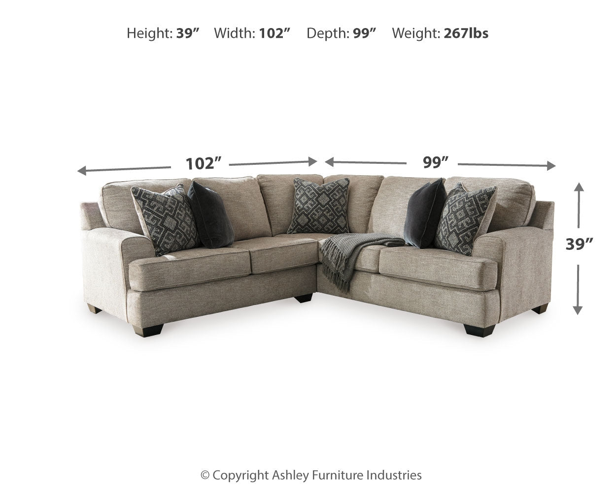 AshleyBovarian 2 - Piece Sectional