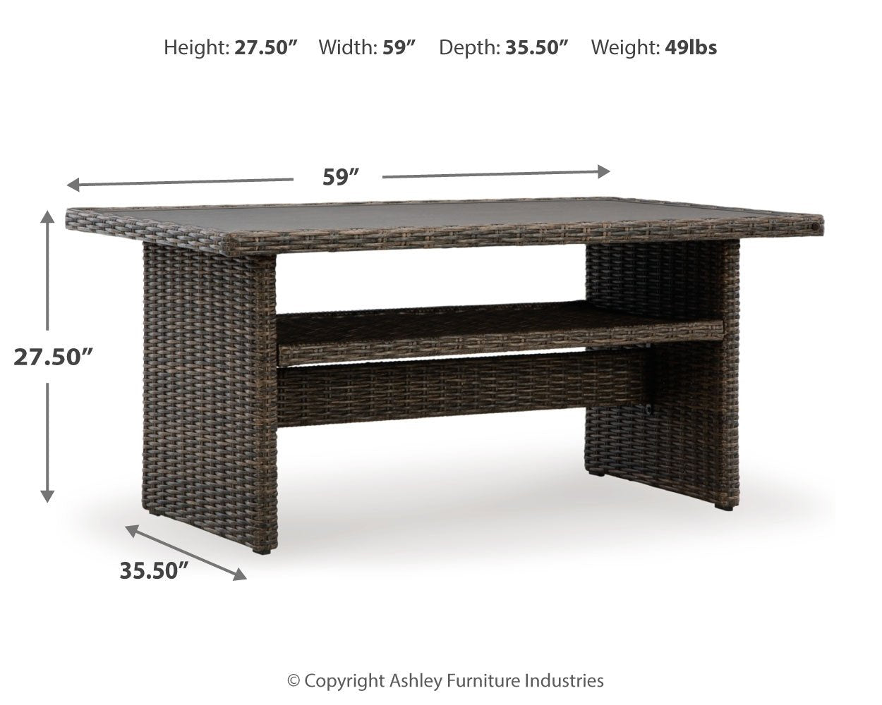 AshleyBrook Ranch Outdoor Multi - use Table