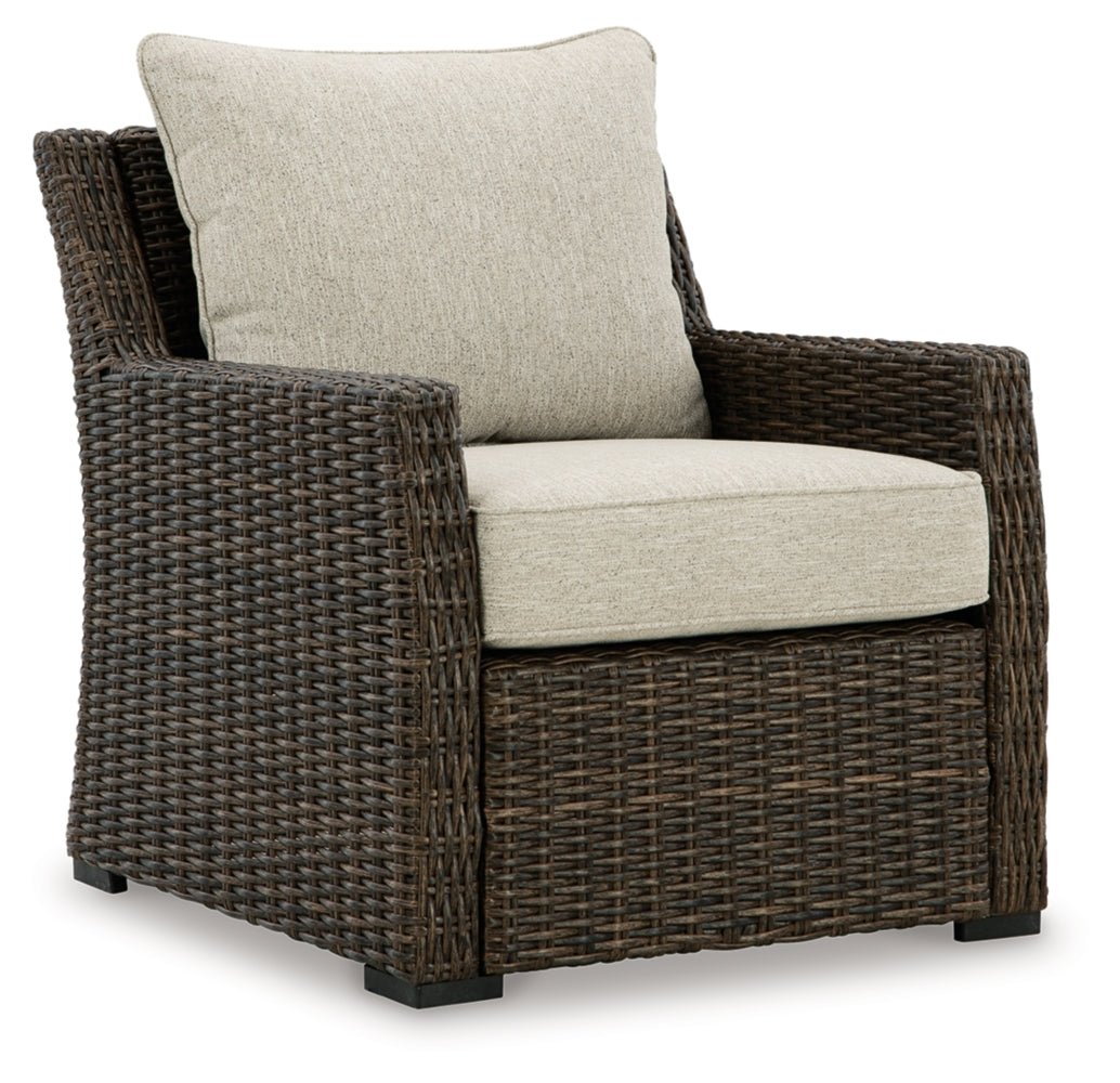 AshleyBrook Ranch Outdoor Sectional Set with Lounge Chair and Coffee Table