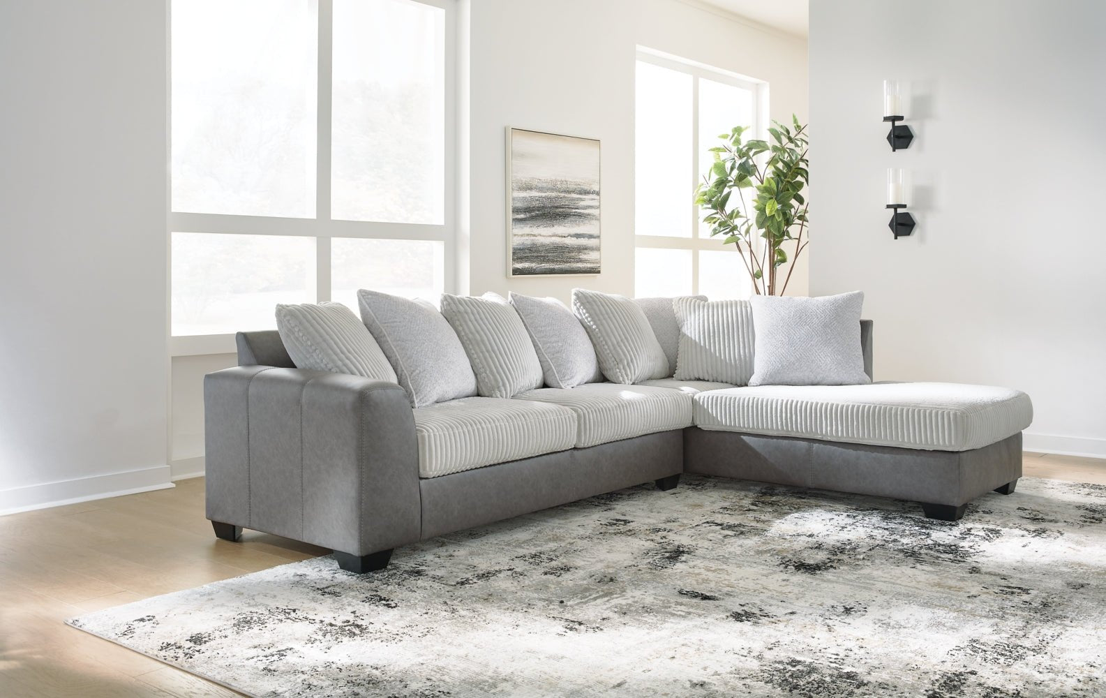 AshleyClairette Court 2 - Piece Sectional with Chaise
