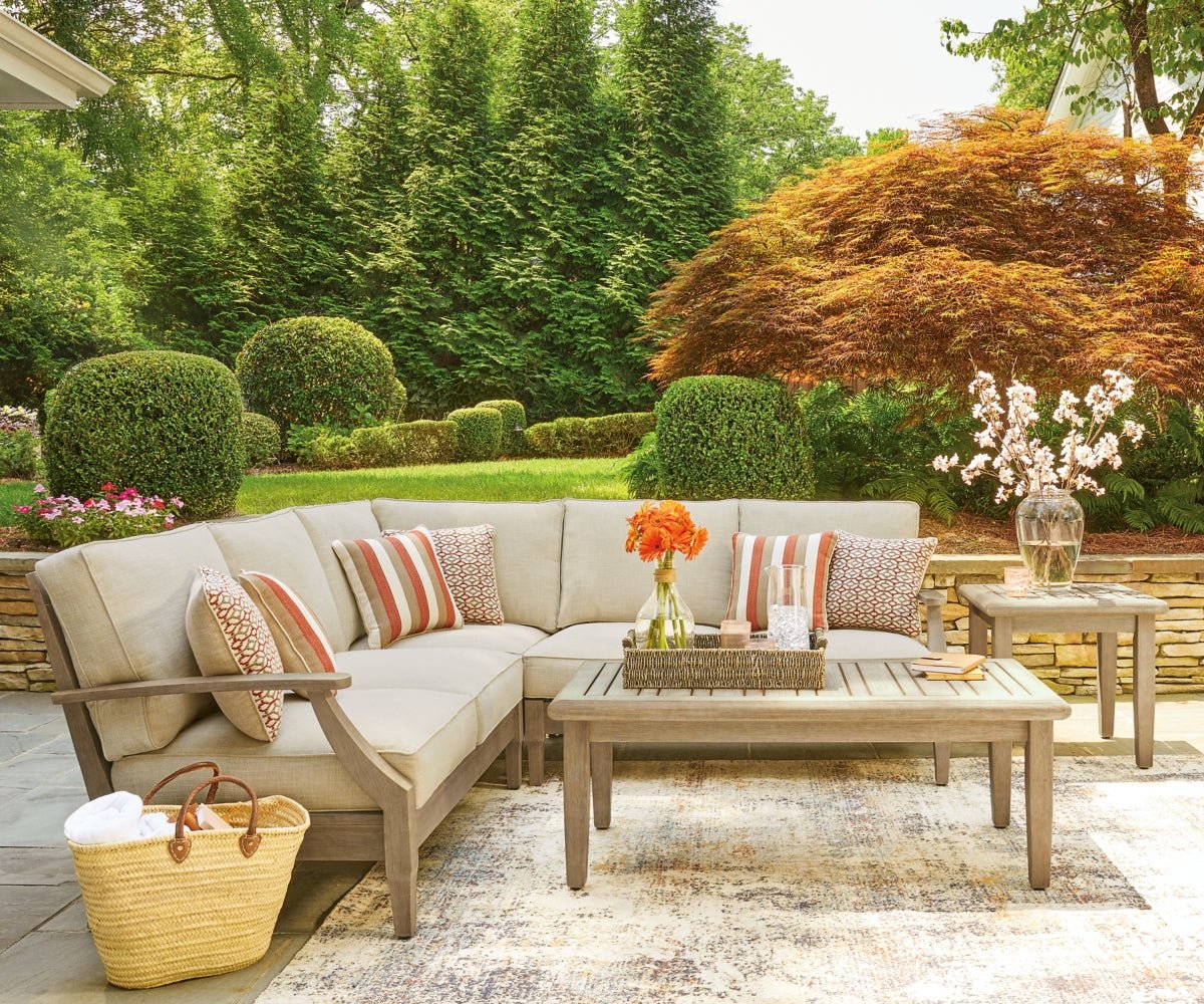 AshleyClare View 3 - Piece Outdoor Sectional